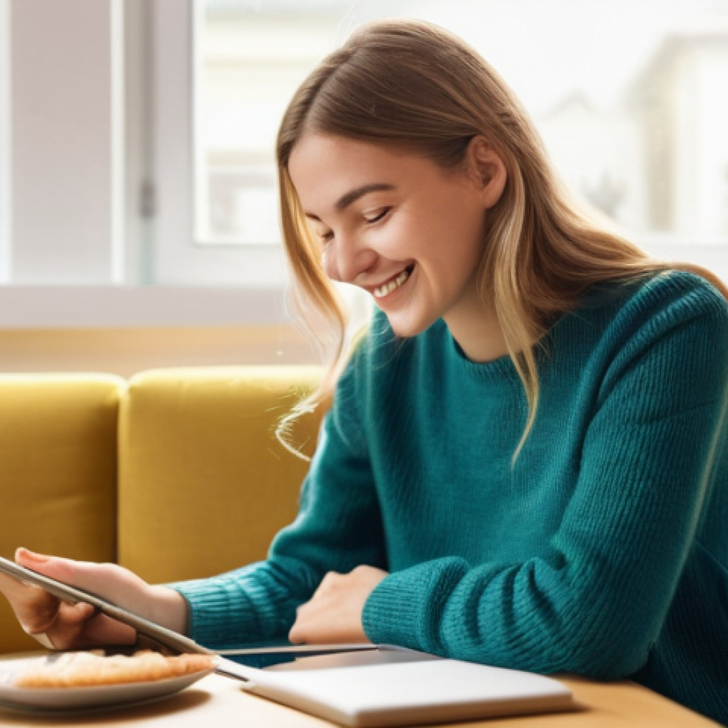 독일어 온라인 강의 추천 - **Prompt 1: Fun and Engaging Online German Learning**
A cheerful young woman in her early 20s, w...