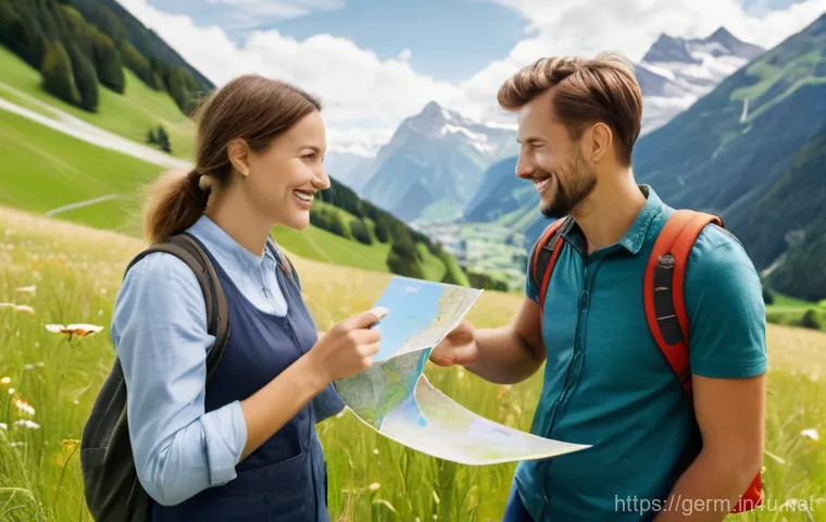 독일어권 지역별 악센트 비교 - **Image Prompt:** A lively group of three friends, two women and one man in their late twenties to e... 독일어권 지역별 악센트 비교 - **Image Prompt:** A lively group of three friends, two women and one man in their late twenties to e...