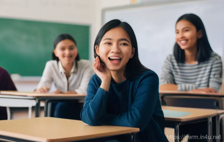 독일어 알파벳과 발음법 - **Prompt:** A young East Asian female student (around 20s), with neat hair and wearing a casual swea... 독일어 알파벳과 발음법 - **Prompt:** A young East Asian female student (around 20s), with neat hair and wearing a casual swea...